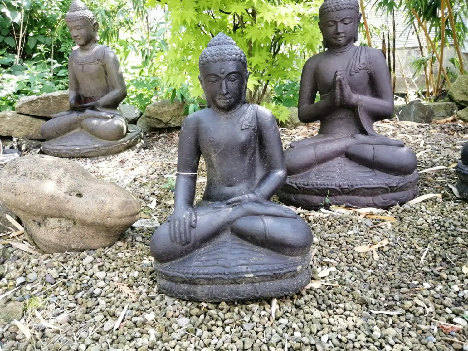 Product image 2 of the product “Seated Buddha, Indian, 50cm H, , Antique Finish ”